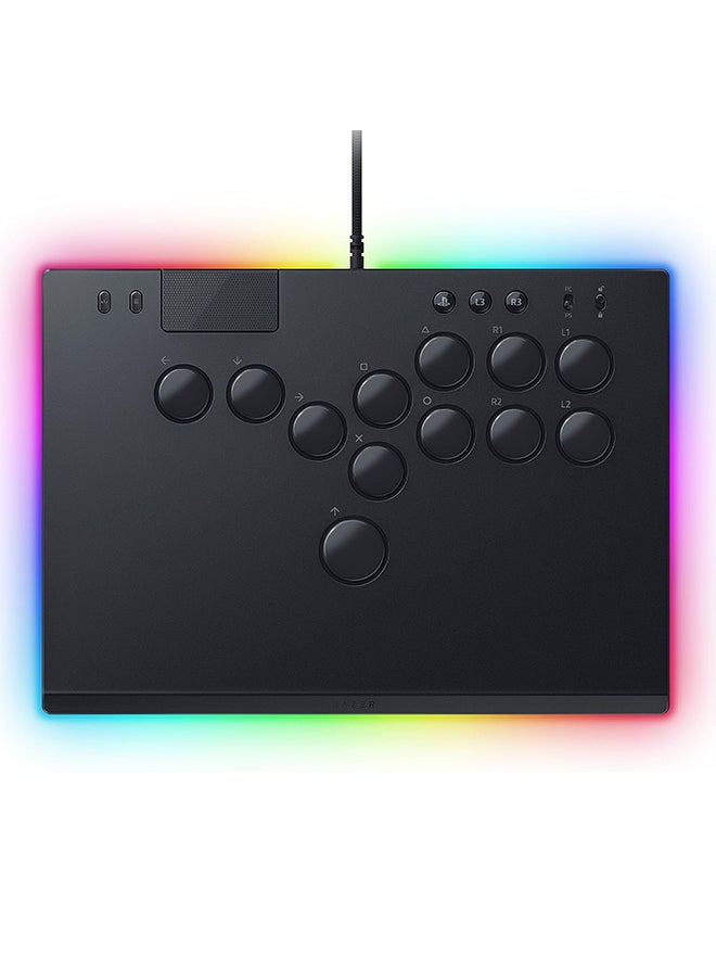 ريزر كيتسوني - وحدة تحكم أركيد بصرية كاملة الأزرار لجهاز PS5 والكمبيوتر الشخصي (تخطيط أزرار حركة رباعية دقيقة، مفاتيح بصرية خطية منخفضة الارتفاع من ريزر، تصميم نحيف وقابل للحمل) أسود - Image 1