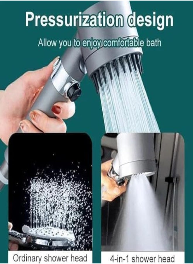 Generic - Three mode water-saving shower head combination, one button pause | smoke gray | anti blocking design - Image 1