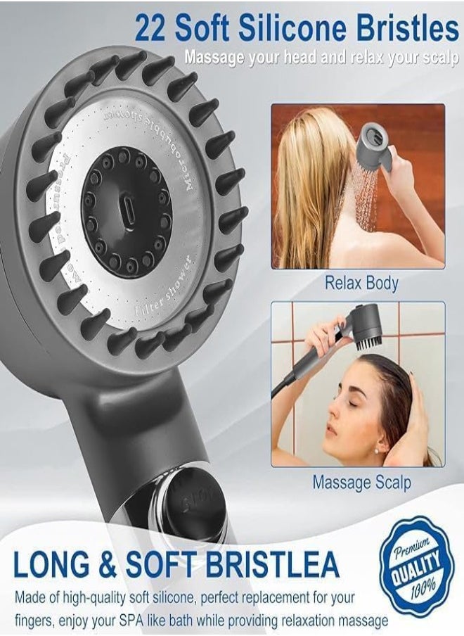 Generic - Three mode water-saving shower head combination, one button pause | smoke gray | anti blocking design - Image 1