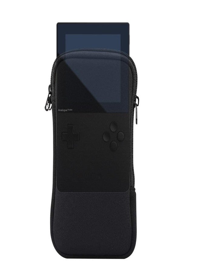 spansee Slim Case Compatible with Analogue Pocket - Lightweight Neoprene Protective Sleeve, Shockproof Scratch-Resistant Travel Pouch with Dual Zipper - Black - Image 1