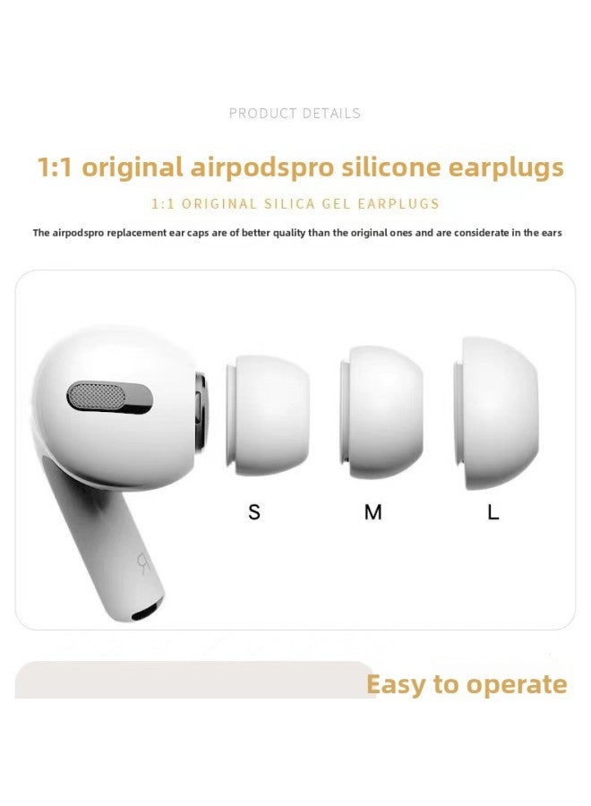 Suitable For Airpodspro Earplug Earcap Apple 3 3 Generation Wireless Noise Reduction Bluetooth Headphone Cover Pressure Relief Hole Soft Shell