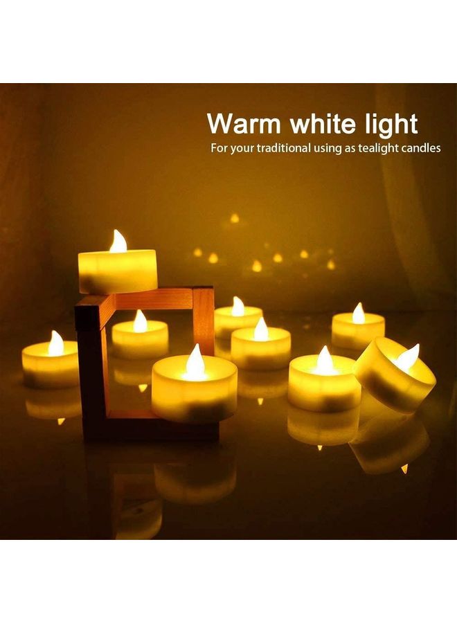 XiuWoo 24-Piece Flameless LED Candle Tea Light Set Multicolour - Image 2