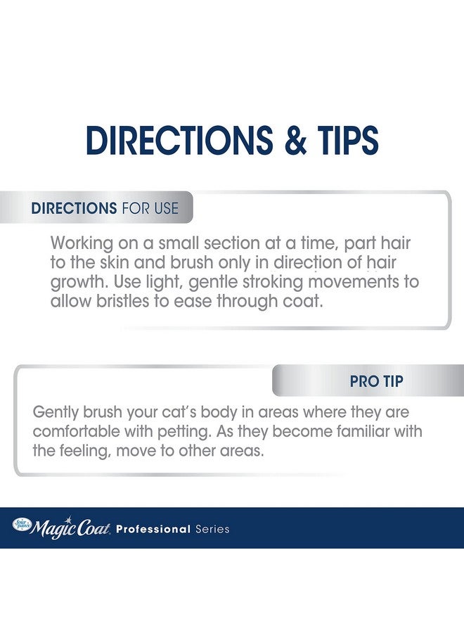 Four Paws Magic Coat Professional Series Cat Slicker Brush for Medium or Long Coats - Gently Removes Excess Hair, Stimulates Natural Oils, Ideal for Cats and Kittens, Lightweight Wood Handle - Image 4