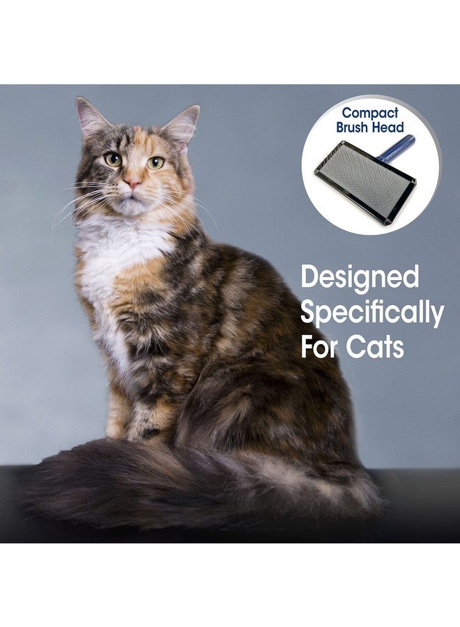 Four Paws Magic Coat Professional Series Cat Slicker Brush for Medium or Long Coats - Gently Removes Excess Hair, Stimulates Natural Oils, Ideal for Cats and Kittens, Lightweight Wood Handle - Image 3