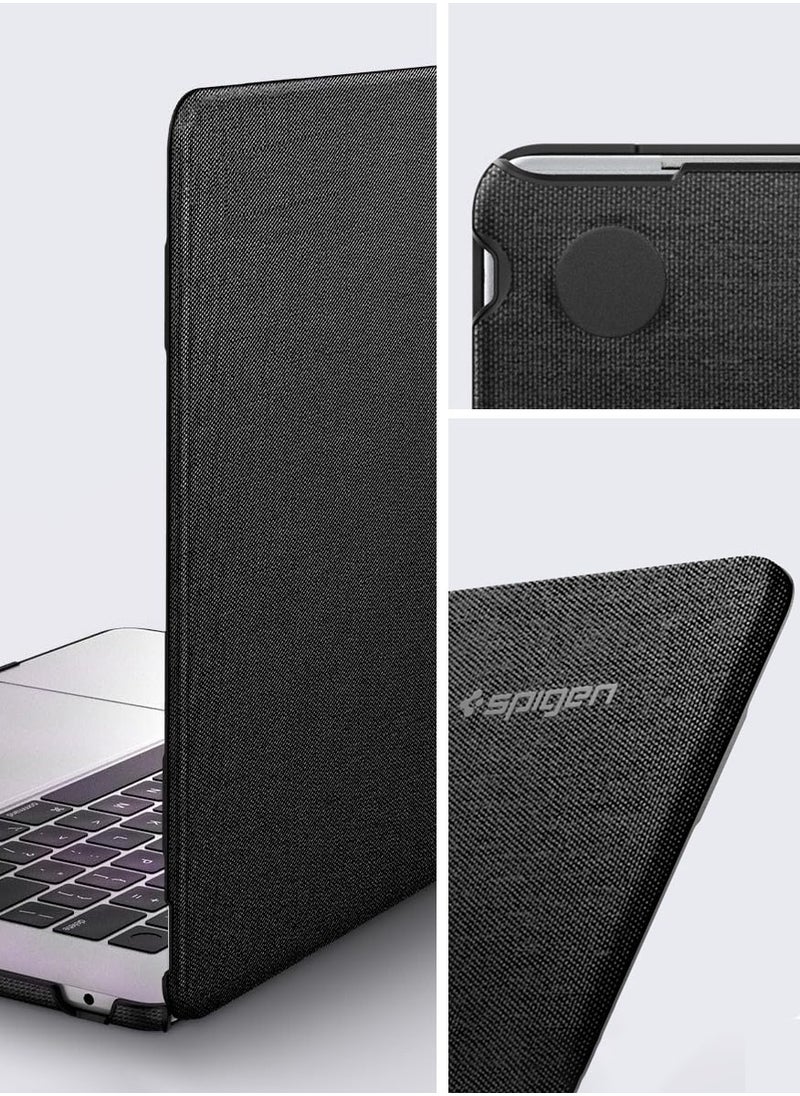 Spigen Urban Fit MacBook Air 15 inch Case M4 A3241 (2025) / M3 A3114 (2024) / M2 A2941 (2023) Scratch Resistant Premium Fabric Protective Hard Shell Cover - Black  - Image 3