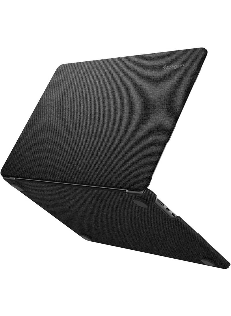Spigen Urban Fit MacBook Air 15 inch Case M4 A3241 (2025) / M3 A3114 (2024) / M2 A2941 (2023) Scratch Resistant Premium Fabric Protective Hard Shell Cover - Black  - Image 1