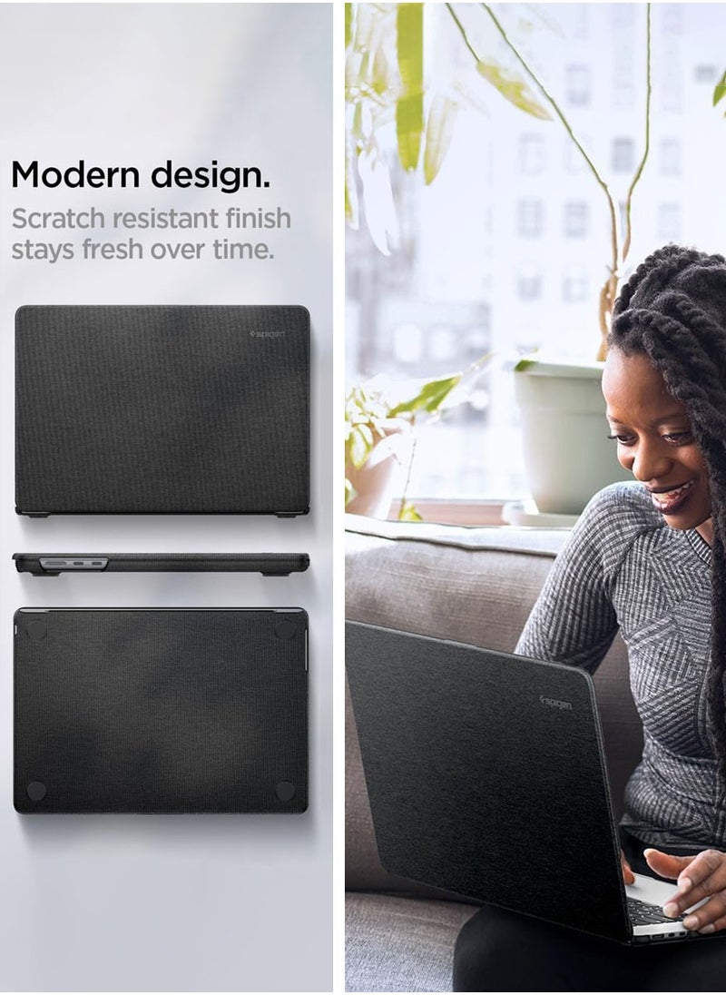 Spigen Urban Fit MacBook Air 15 inch Case M4 A3241 (2025) / M3 A3114 (2024) / M2 A2941 (2023) Scratch Resistant Premium Fabric Protective Hard Shell Cover - Black  - Image 5