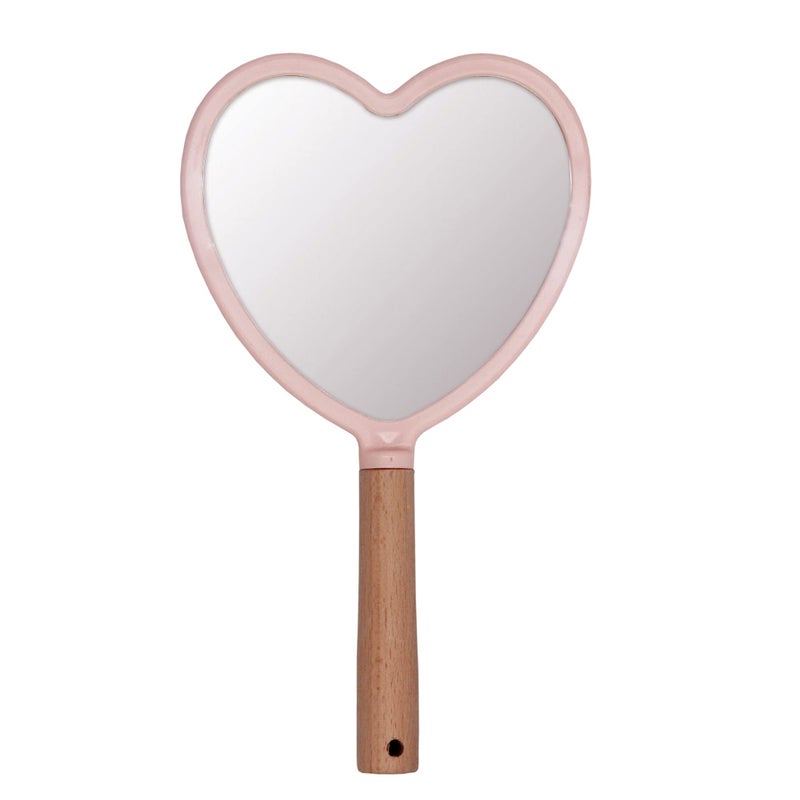Eaoundm Hand Held Mirror for Makeup Small Wood Hand Mirror Portable Travel Vanity Mirror for MenWomen 55W x 92L inch