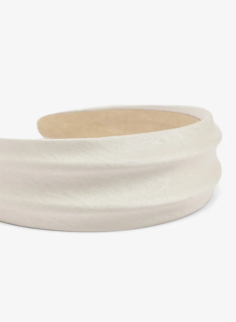 Khizana White Satin Headband for Women | Best Price UAE