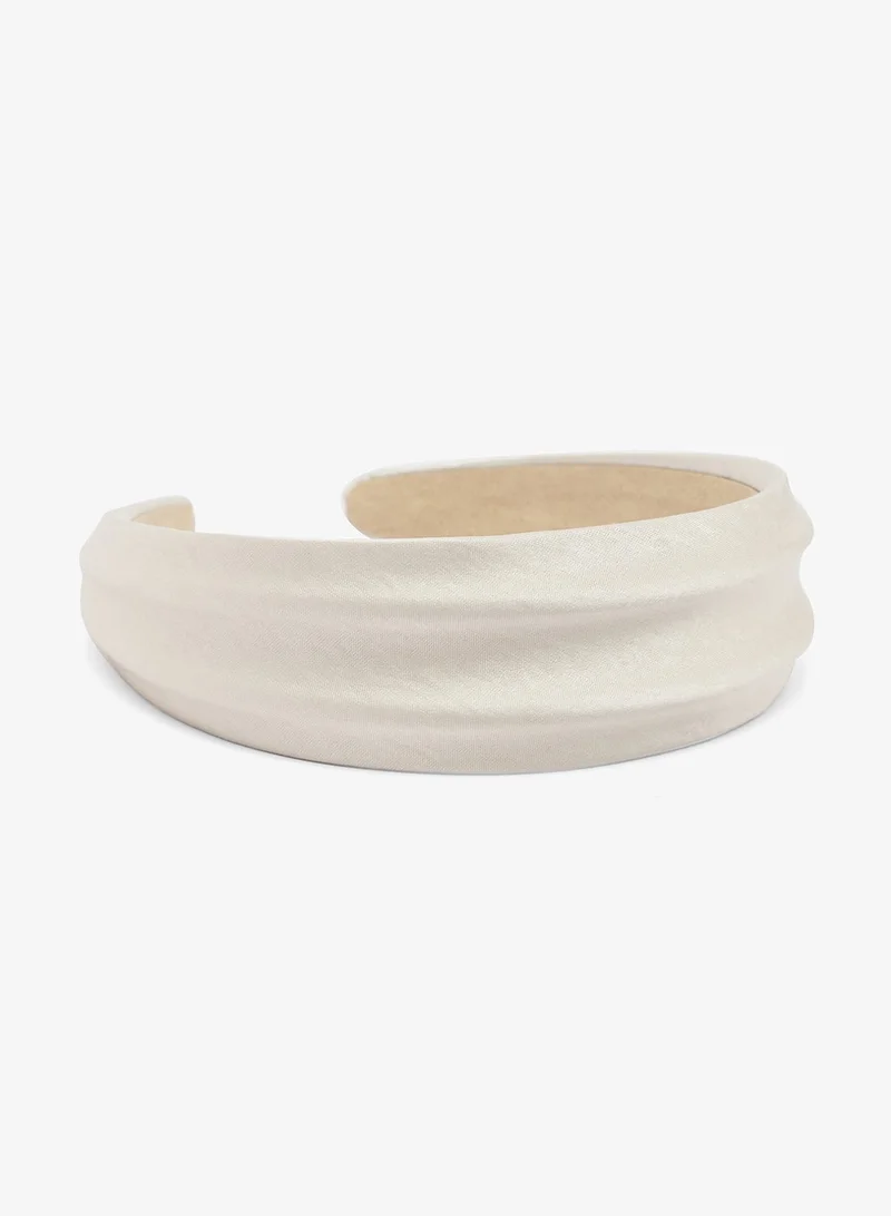 Khizana White Satin Headband for Women | Best Price UAE