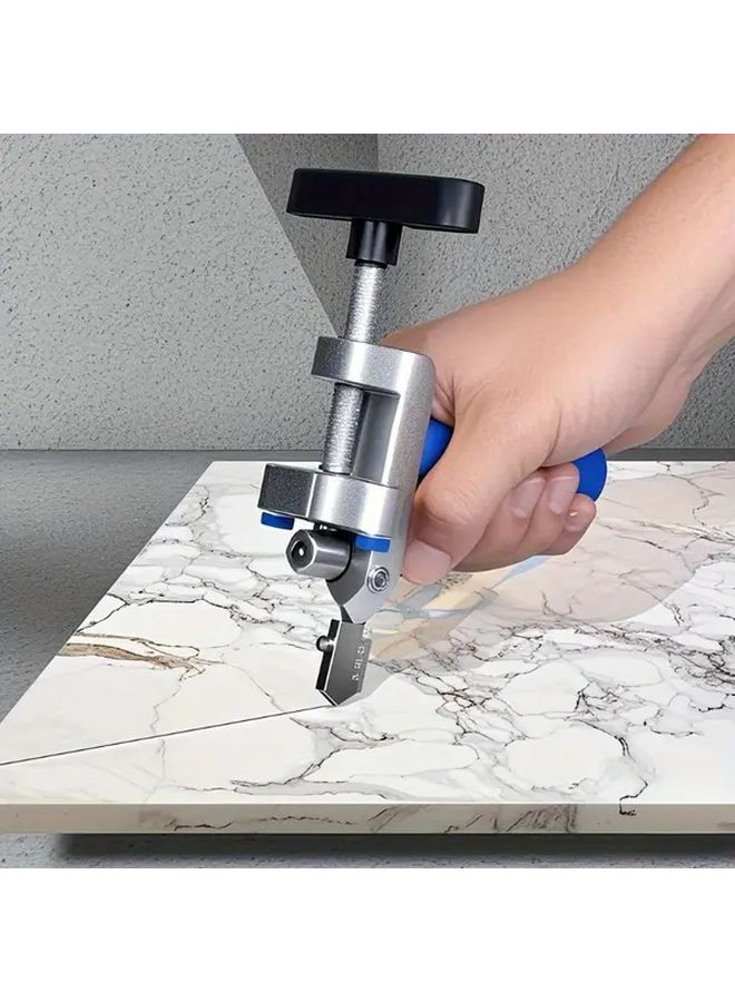 Silvery Manual Glass Tile Cutter With Diamond Wheel Heavy Duty Adjustable Metal Base - Image 2