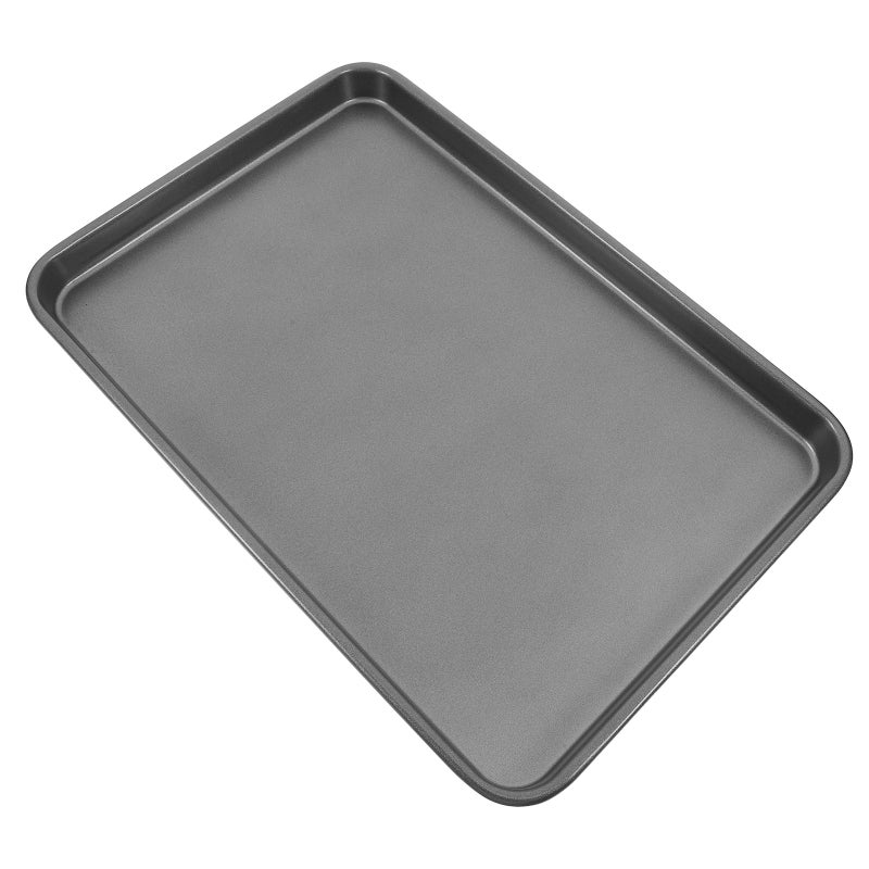 2pcs Non-Stick Rectangle Baking Pan for Bread Cake Pizza and Cookies Carbon Steel Baking Tray High-Temperature Resistant Bakeware - Image 1