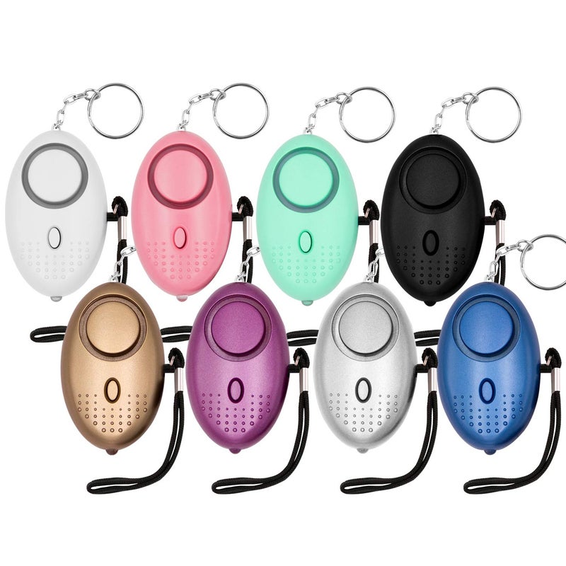KOSIN Safe Sound Personal Alarm, 8 Pack 140DB Personal Security Alarm Keychain with LED Lights, Emergency Safety Alarm for Women, Men, Children, Elderly - Image 1