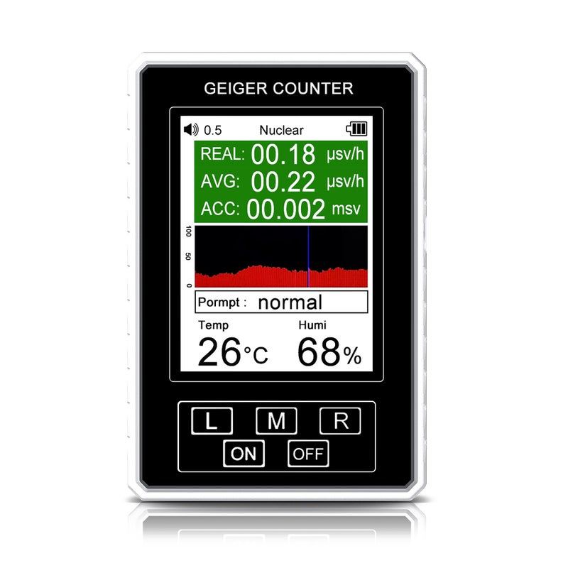 Handheld Portable Nuclear Radiation Electromagnetic Radiation Detector Household Laboratory Hospital Multi-function Marble Radioactive Geiger Counter Digital Large Screen Nuclear Radiation Detector - Image 4