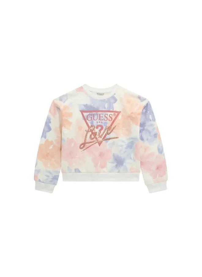 GUESS Kids All Over Print Floral Sweatshirt