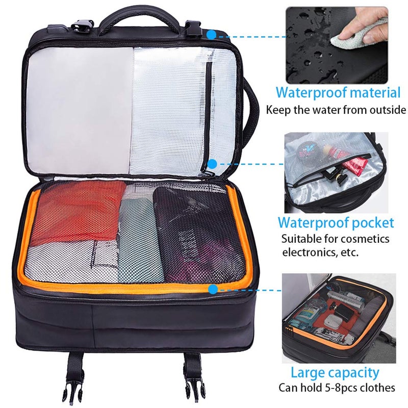 BANGE 45L Carry On Backpack, Weekender Travel Backpacks, 17.3 inch Laptop Back Pack Business Expandable Bag for Men and Women - Image 3