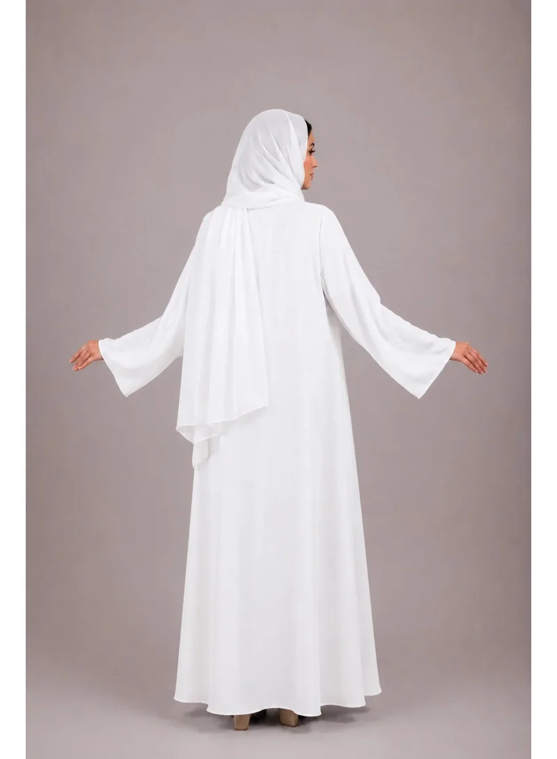 Ophelia white Bab Al Shams Abayas for Women – Elegant & Comfortable Modest Wear for Women | Best Price UAE