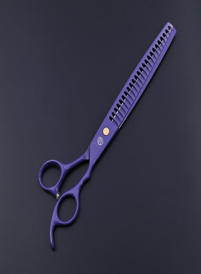 Purple Dragon 8.0 inch Professional Dog Grooming Hair Cutting Scissor &Curved Scissor&Chunker Shear Kit with Bag - for Pet Groomer or Family DIY Pet Use - Image 4