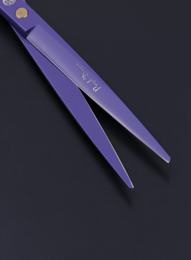 Purple Dragon 8.0 inch Professional Dog Grooming Hair Cutting Scissor &Curved Scissor&Chunker Shear Kit with Bag - for Pet Groomer or Family DIY Pet Use - Image 3