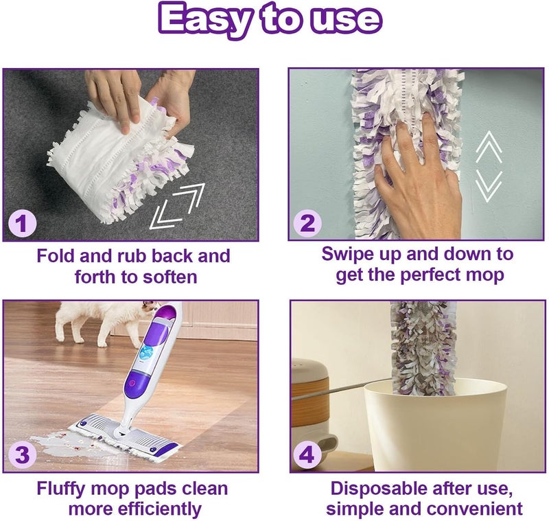 Bpbdzz 30 Pack Power Mop Refills Compatible with PowerMop Multi-Surface Floor Mop and PowerMop Wood Mop, Replacement Power Mop Pads - Image 4