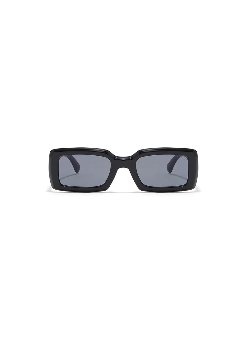 Blackout Zen,Women Sunglasses, Rectangle Sunglasses, UV Protection: UV400 (Black,Grey)