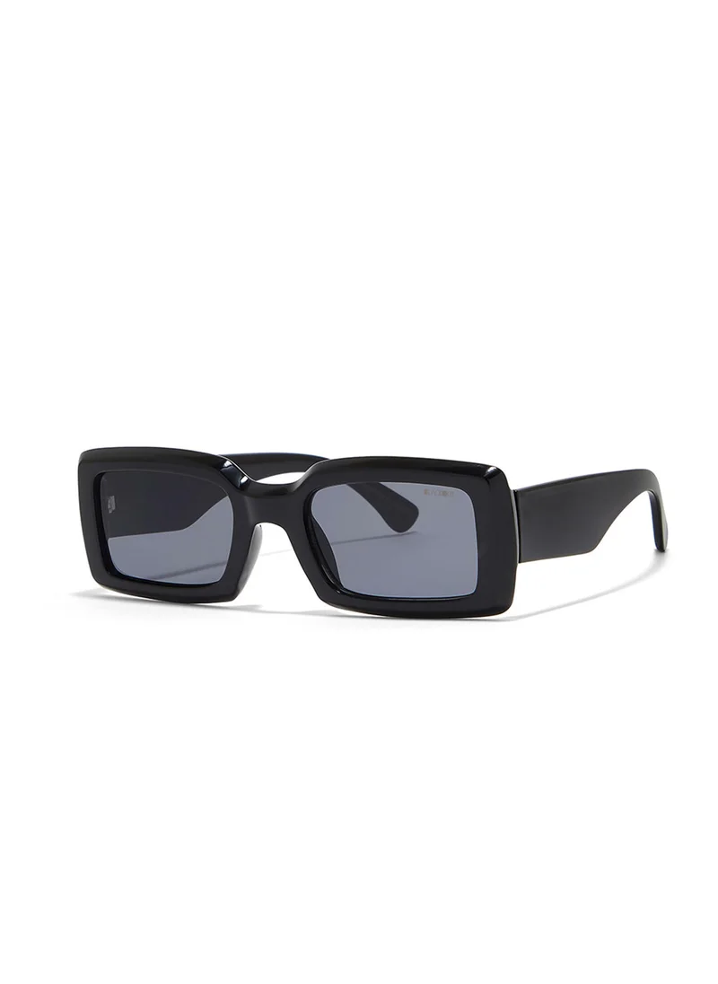 Blackout Zen,Women Sunglasses, Rectangle Sunglasses, UV Protection: UV400 (Black,Grey)