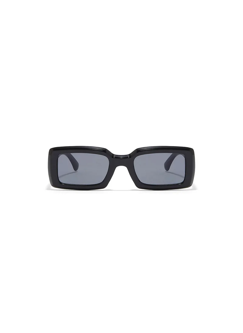 Blackout Zen,Women Sunglasses, Rectangle Sunglasses, UV Protection: UV400 (Black,Grey)
