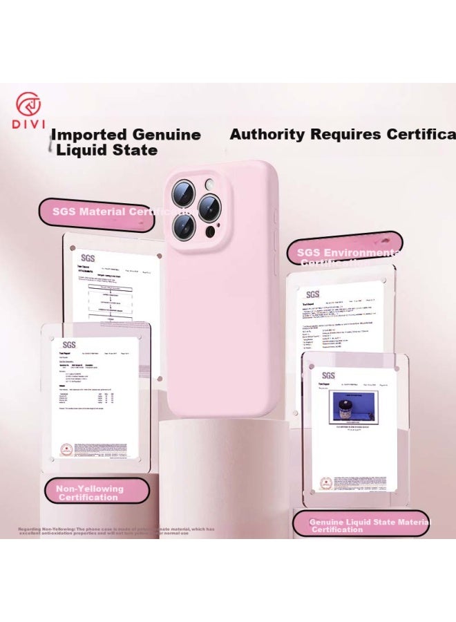 Divi Divi Liquid Silicone Case For Iphone 12 Pro Max, Full Body Protection Soft Skin Cover With Camera Lens Protection, Ultra Thin Anti-drop Anti-scratch Case For Men And Women, Pink - Image 2