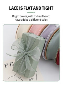 Beirui 4 Rolls of Colourful Yarn Ribbon, DIY Cake Chiffon Ribbon Wedding Flower Bow Decoration Suitable for Birthday Wedding Holiday Party Gift Packaging etc.(9.2m)  - Image 3
