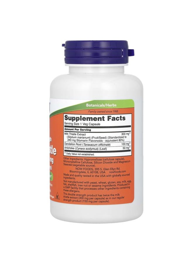 now Foods - Silymarin Milk Thistle with Artichoke and Dandelion Double Strength 300 mg. - 100 Vegetable Capsule(s) - Image 2