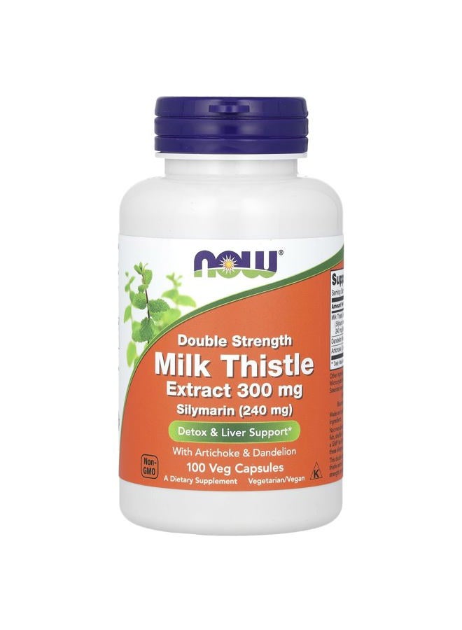 now Foods - Silymarin Milk Thistle with Artichoke and Dandelion Double Strength 300 mg. - 100 Vegetable Capsule(s) - Image 1