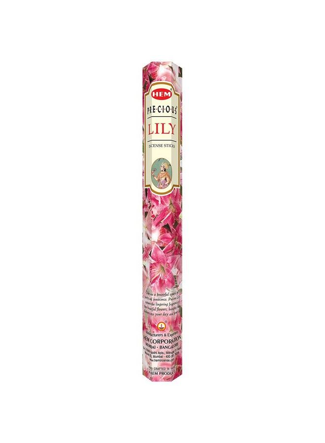 HEM Precious Lily Box Of Six 20 Stick Tubes Hem Incense - Image 3