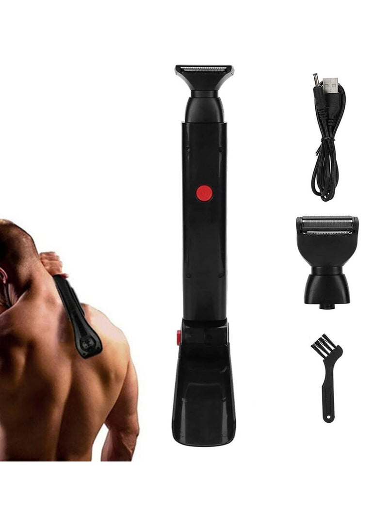 general Back Shavers for Men Long Handle,Multifunctional Self-Service Electric Back Hair Razor with Adjustable Handle,Black  - Image 2
