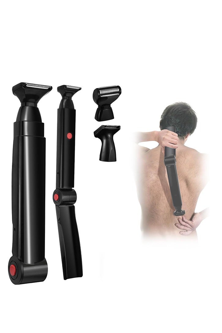 general Back Shavers for Men Long Handle,Multifunctional Self-Service Electric Back Hair Razor with Adjustable Handle,Black  - Image 1