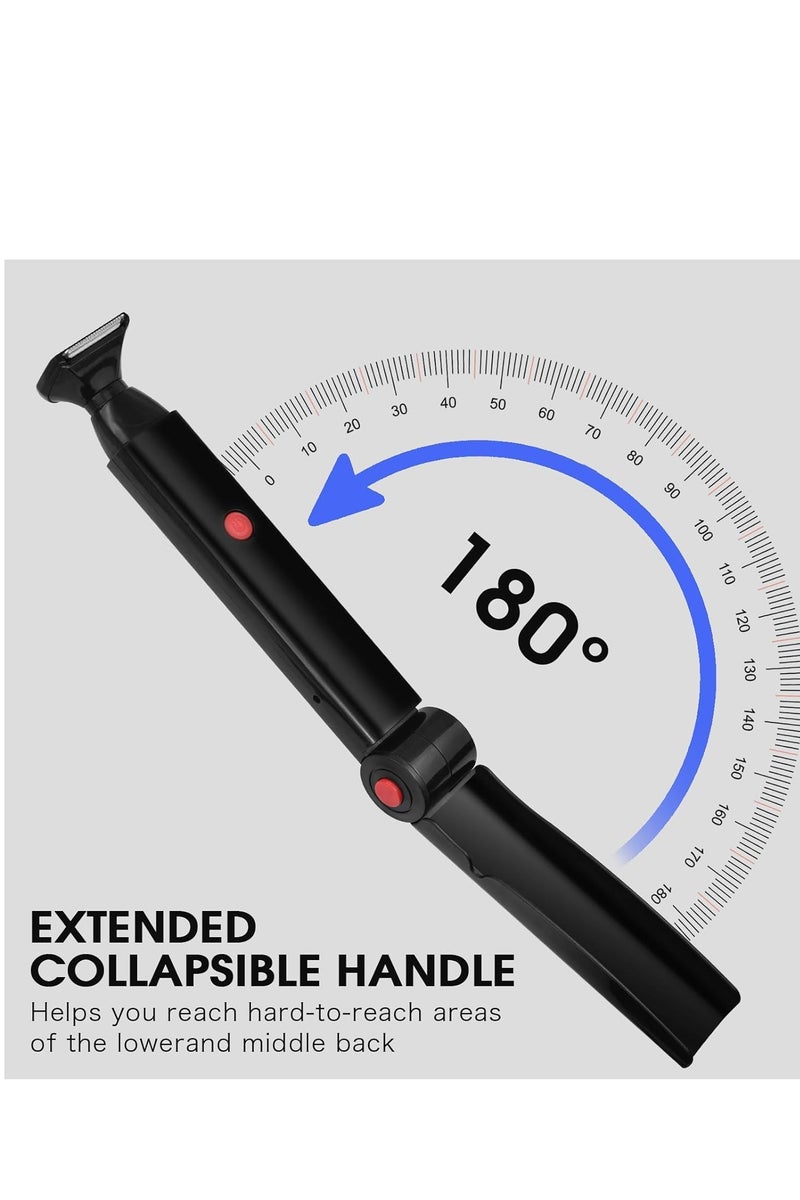 general Back Shavers for Men Long Handle,Multifunctional Self-Service Electric Back Hair Razor with Adjustable Handle,Black  - Image 4