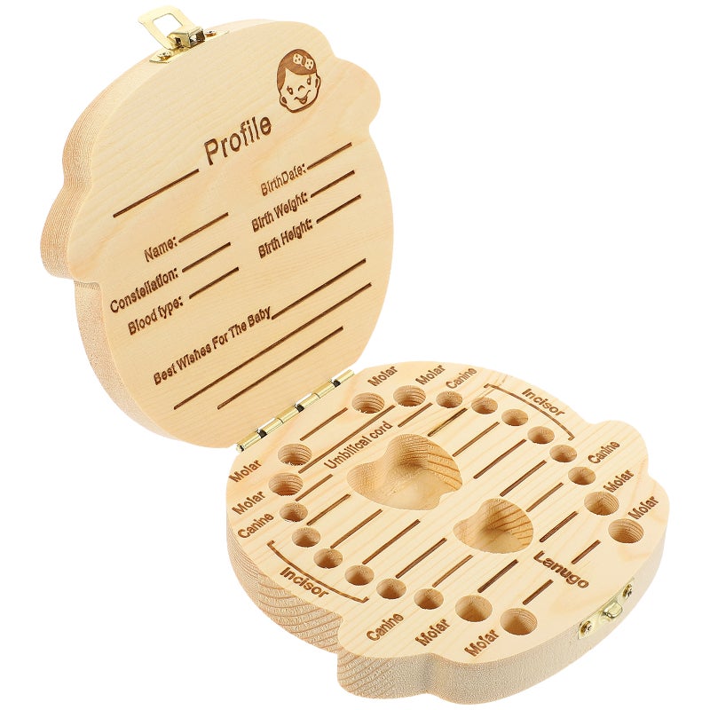Memorial Baby Teeth Box Baby Teeth Container Box Baby Teeth Storage Case for - Image 1