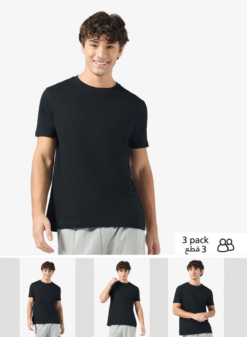 Seventy Five Basics Pack of 3 Round Neck T-Shirt - Image 1