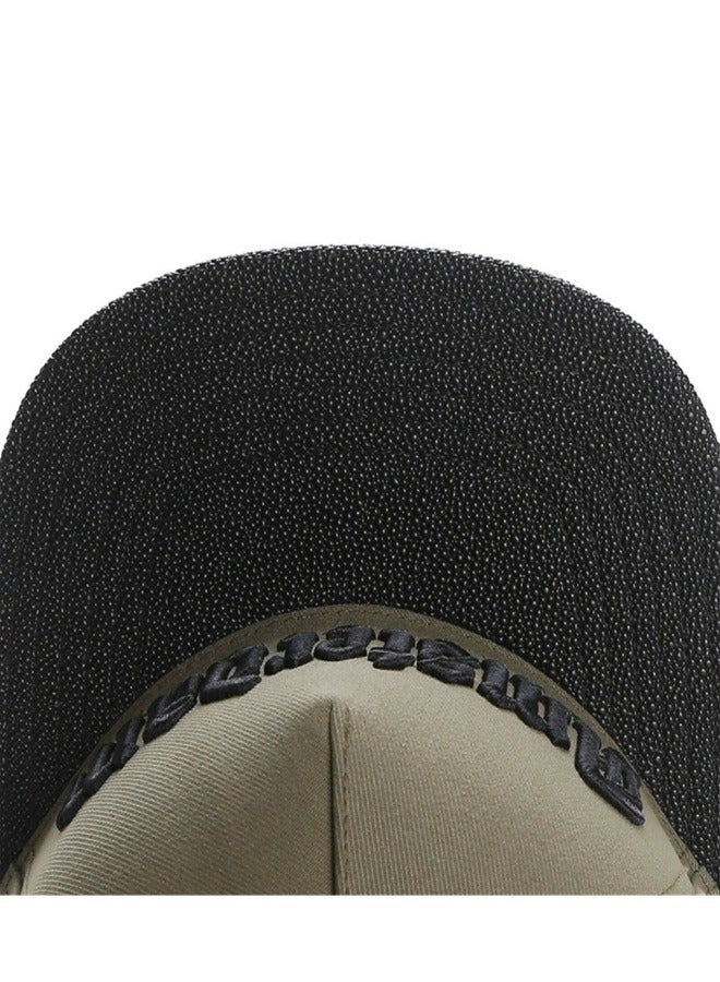 Simple Letter Pattern Personalized Hip-Hop Sun Protection Cap Green/Black - Image 4