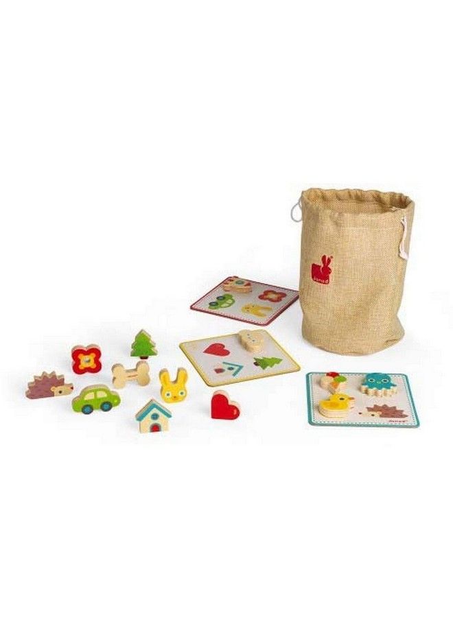 Janod Memory Touch Recognition Game 21 Wooden Pieces Ages 3+ J05318 - Image 2