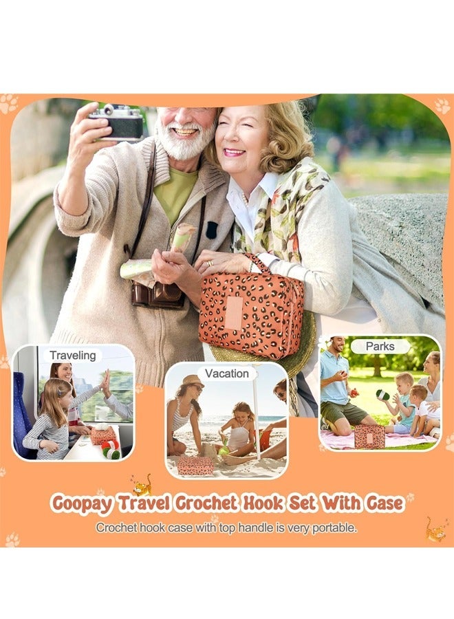 Crochet Kit Beginners, 58PCS Portable Hook Set Multi Size Ergonomic Hooks Travel Knitting with Yarn and Case Gift For Monther Grandmother - Image 5
