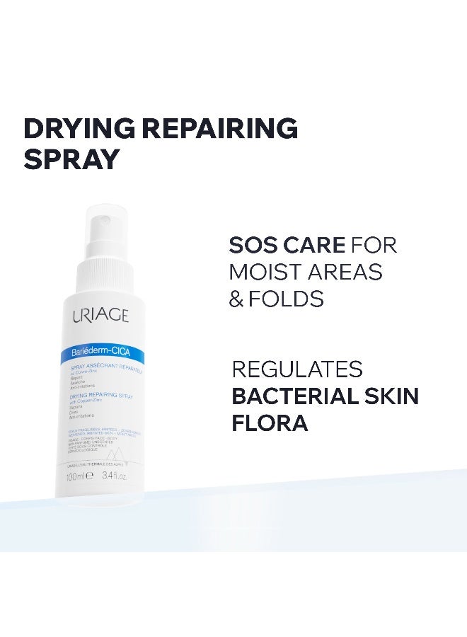 Uriage Bariéderm Cica Spray with Copper-Zinc & Thermal Water - Drying Repair Spray - 100ml - Image 2