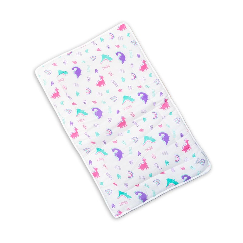 Carerio Newborn Baby Godadi, Soft Mulmul Cotton Baby Bed, Godadi, Crib Sheet, Cartoon Mat Bedding, Multicolor (Large, Roar & Rainbow (05)) - Image 1
