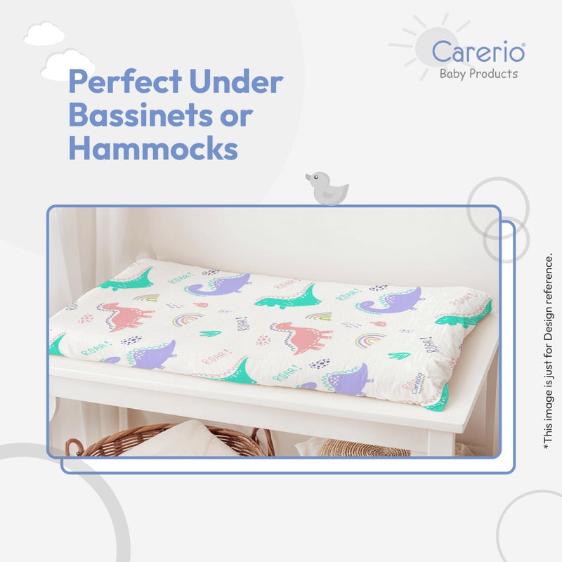 Carerio Newborn Baby Godadi, Soft Mulmul Cotton Baby Bed, Godadi, Crib Sheet, Cartoon Mat Bedding, Multicolor (Large, Roar & Rainbow (05)) - Image 3