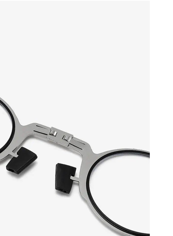Generic Portable Reading Glasses Hd Folding Middle-aged And Elderly Reading Glasses For Men And Women Imitation Retro Ultra-light Circle - Image 2