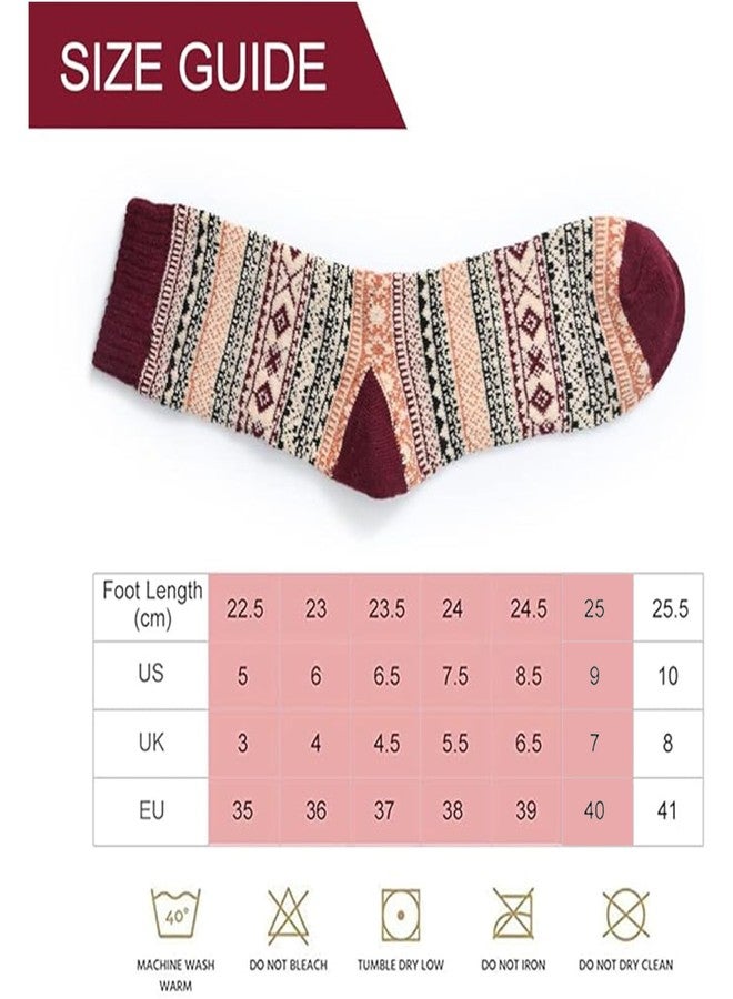 Lisacool جوارب نسائية من الصوف السميك الناعم والدافئ والمريح، مثالية كهدية عيد الميلاد من Lisacool. - Image 3
