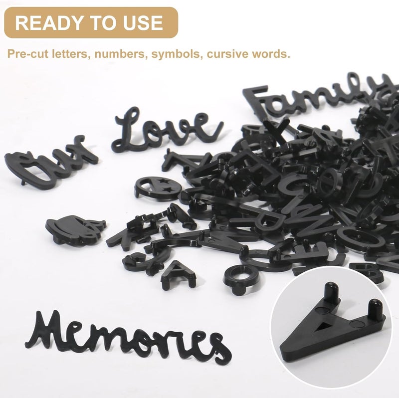 Big Role Black Letters for Felt Board Signs - 3/4 inch Pre Cut Plastic Letters, Numbers, Symbols (398 pcs) for Changeable Menu Board - Image 2