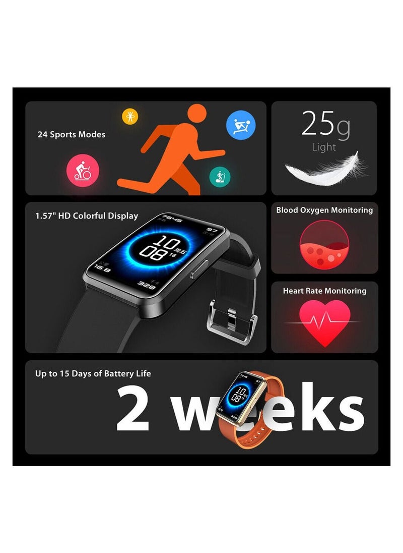 Blackview - Blackview R5 Black smart watch with 24 Sports Modes, blood and heart rate monitoring and up to 14 days life battery - Only supports english language - Image 1