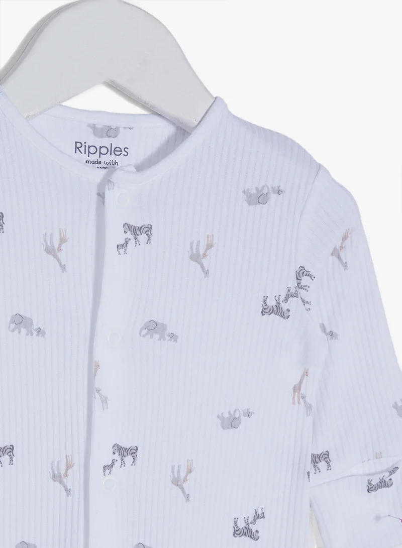 Ripples  Baby Romper Long Sleeved With Closed Feet for Men | Best Price UAE