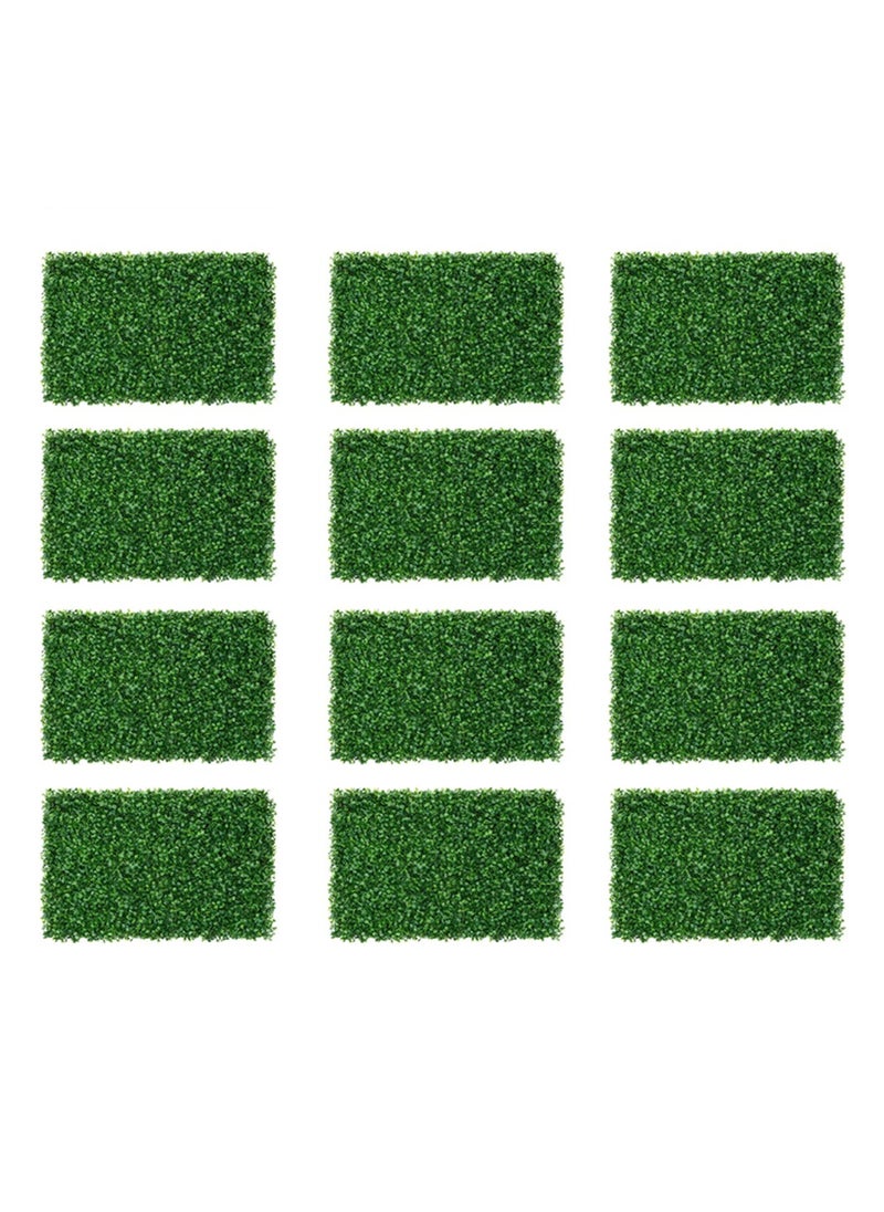 LINGWEI Wall Grass Artificial Green Backdrop Nature's Haven Synthetic Grass Wall Panel Evergreen Delight Grass Wall Décor Meadow Faux Grass Wall Backdrop 12pcs  - Image 1