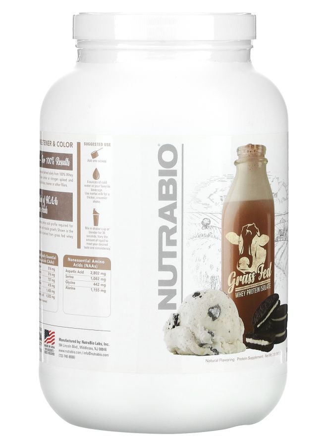 NutraBio Grass Fed Whey Protein Isolate Ice Cream Cookie Dream 2 lb (907 g) - Image 2